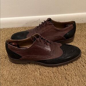 Steve Madden Two-Tone Brown and Black Oxfords